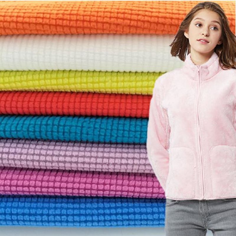 Checkered Polar Fleece Fabric 1 1