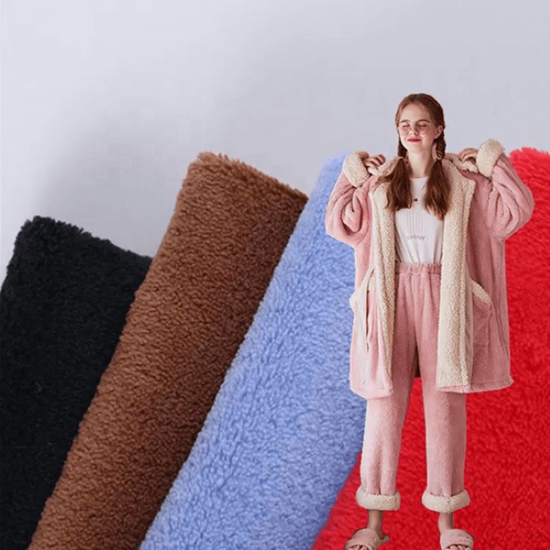 Solid Color Coral Fleece Fabric with Ultra Soft Plush Handfeel1