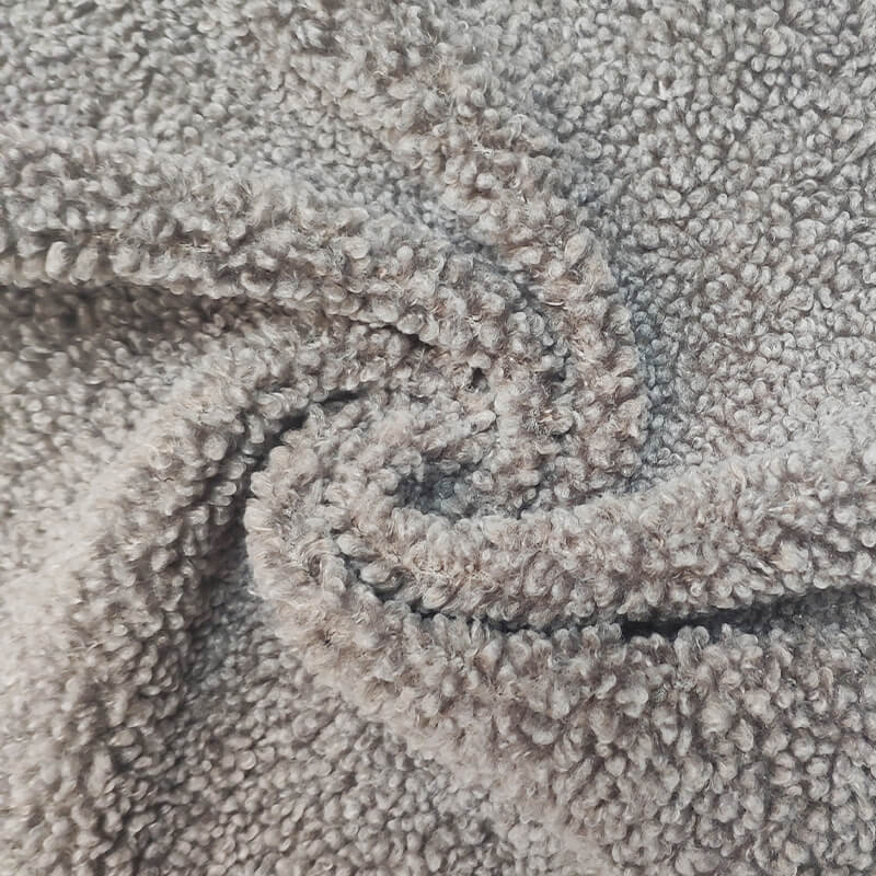 Cationic Teddy Fleece Fabric with Plush Curly Pile for Cozy Outerwear4