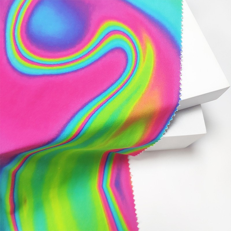 Printed Warp Knit Nylon Spandex Double Face Fabric for Activewear 04